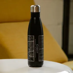 Cabot - Arkansas Engraved Map Insulated Bottle in Matte Black