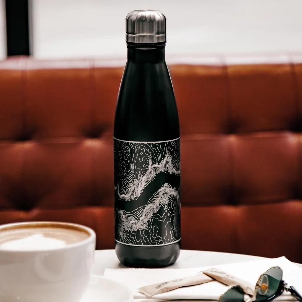 Cabot - Arkansas Engraved Map Insulated Bottle in Matte Black