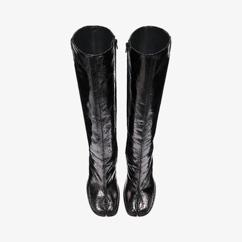 Calf Leather Knee-High Boots