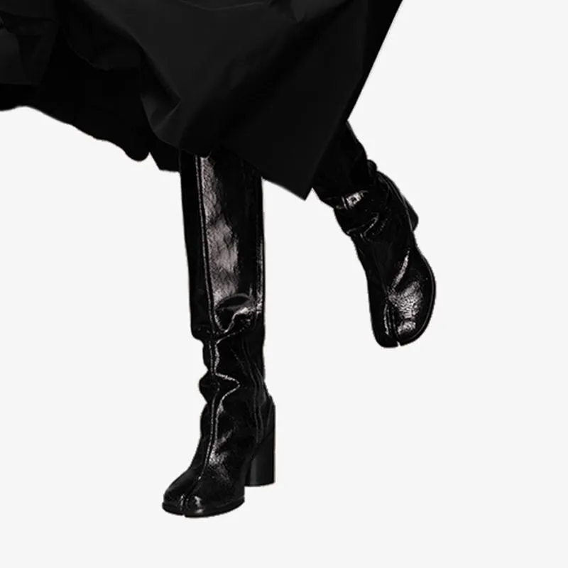 Calf Leather Knee-High Boots