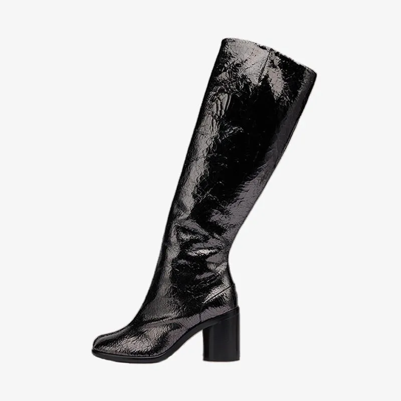 Calf Leather Knee-High Boots