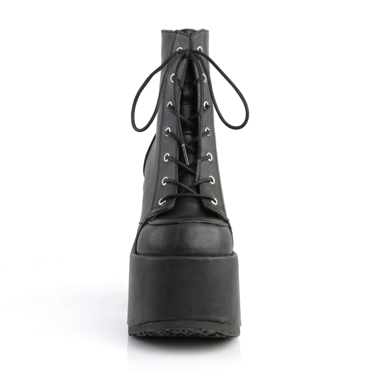 CAMEL-203 DemoniaCult Black Vegan Leather Sexy Women's Ankle Boots (Alternative Footwear)