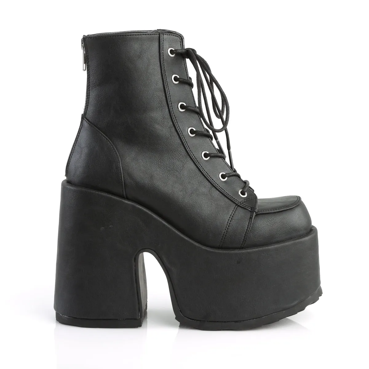 CAMEL-203 DemoniaCult Black Vegan Leather Sexy Women's Ankle Boots (Alternative Footwear)