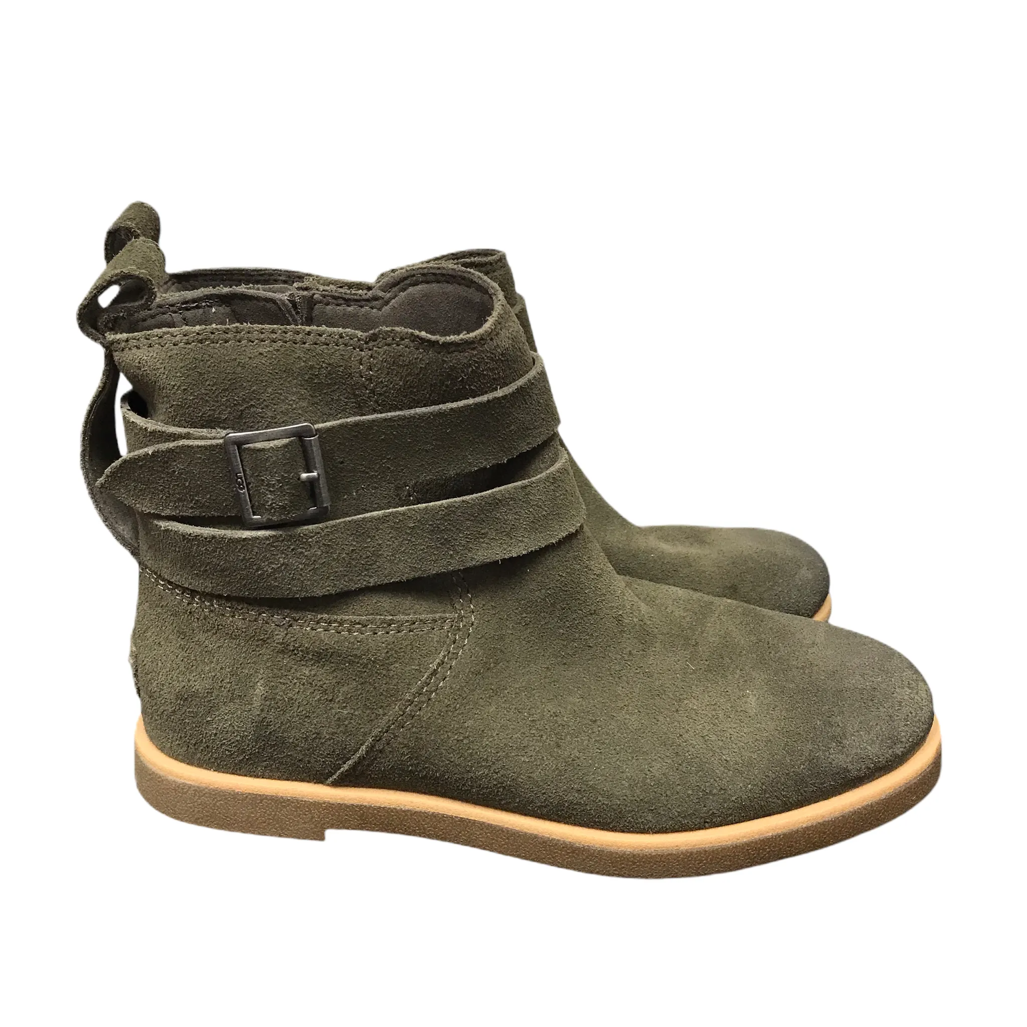 Boots Designer By Ugg In Green, Size: 6 Easy Wear