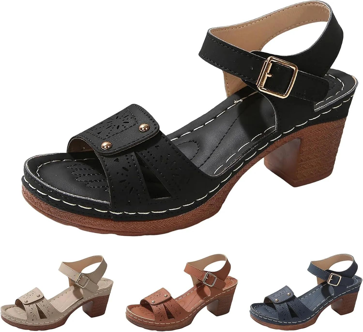 Canbebig Wedge Sandals for Women Casual Arch Support Orthopedic Summer Sandals Non Slip Open Toe Dressy Sandles Beach Vacation Flip Flops 2025 Trendy