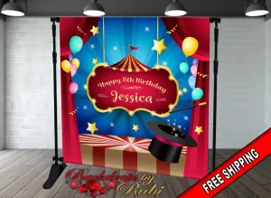 Carnival Backdrop, Circus Birthday Backdrop, Circus Backdrop, Carnival backdrop, Carnival Banner, Carnival Buffet Table Backdrop