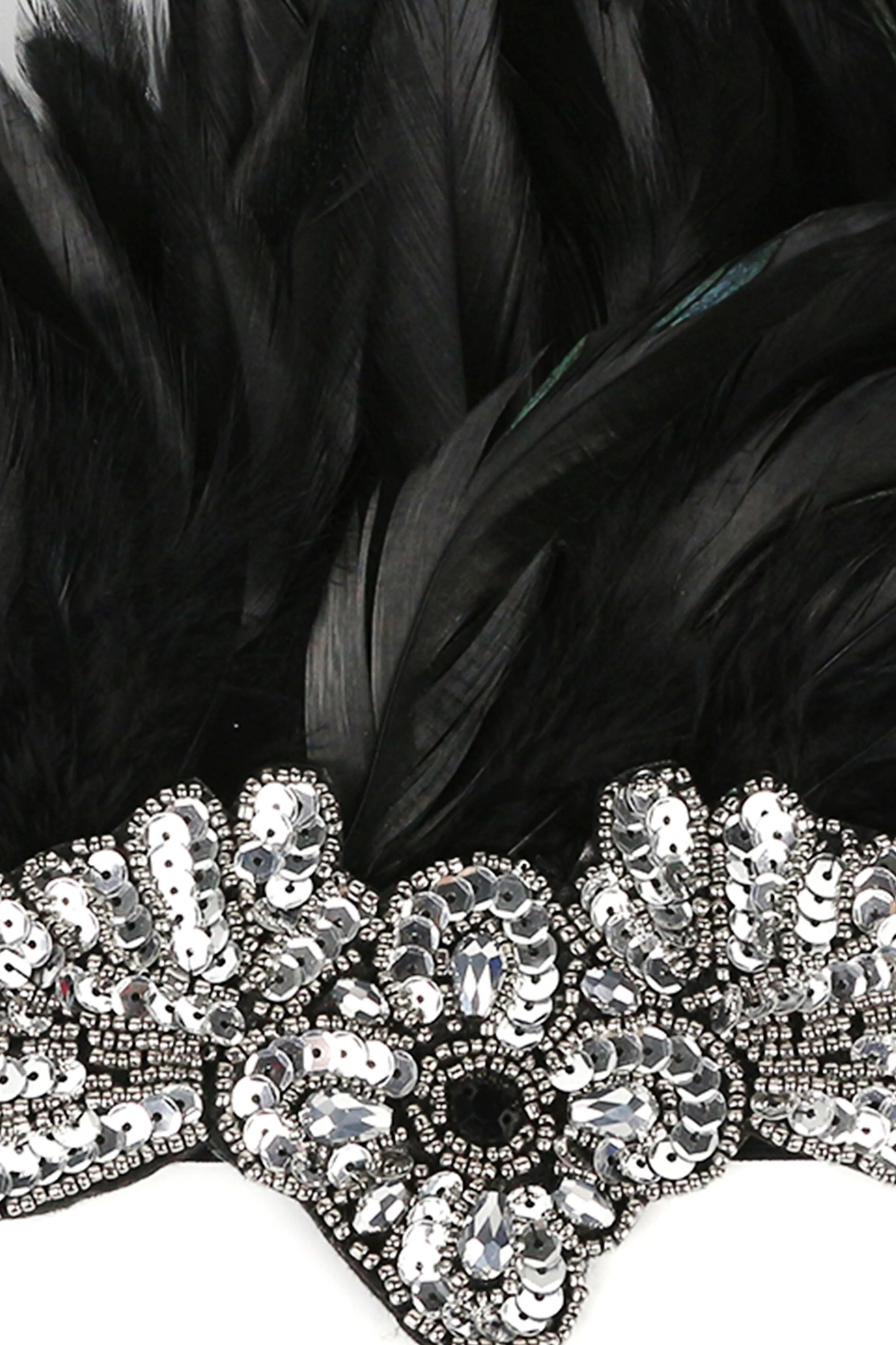 Carnival Beaded Feather Headband