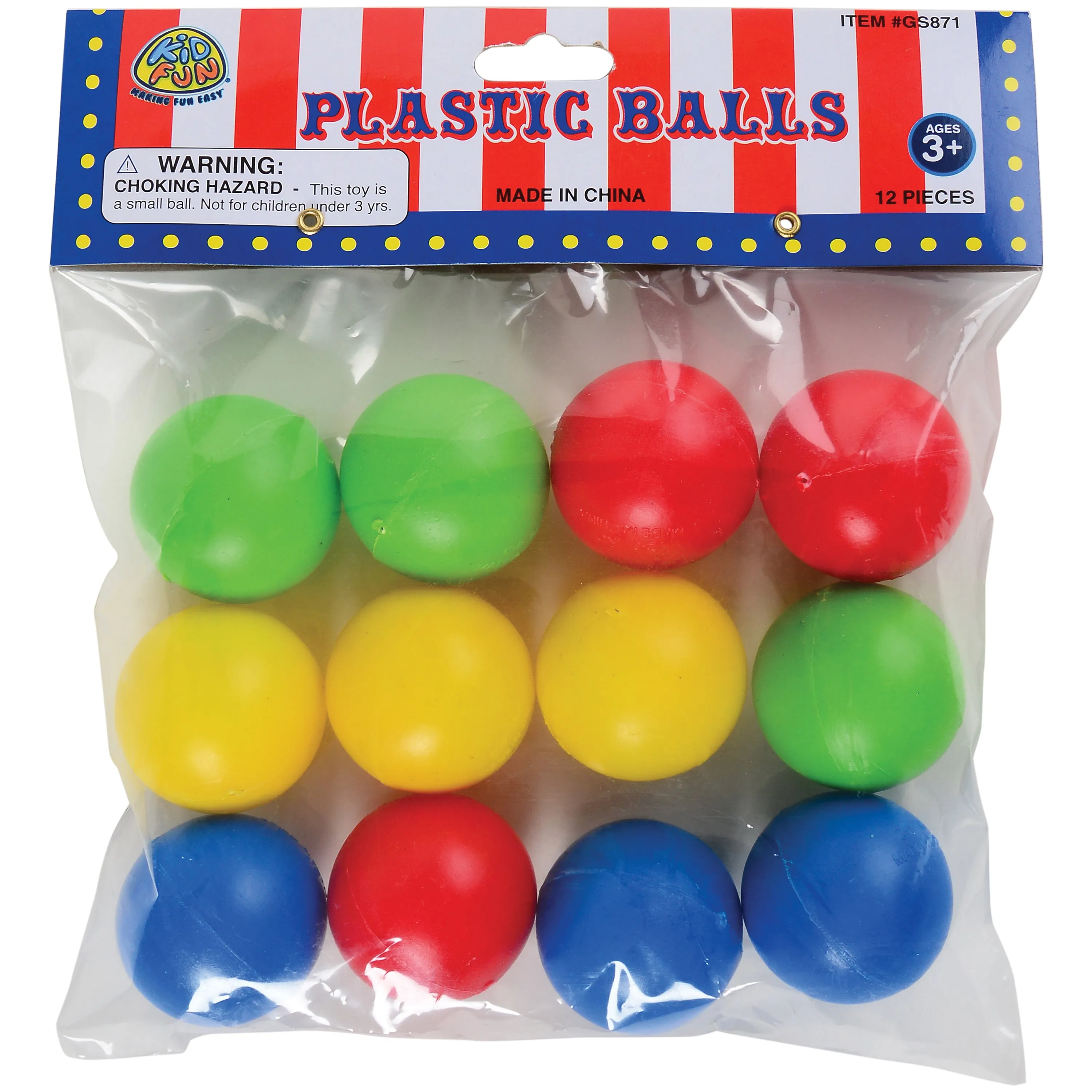 Carnival Plastic Balls Toy (1 Dozen)