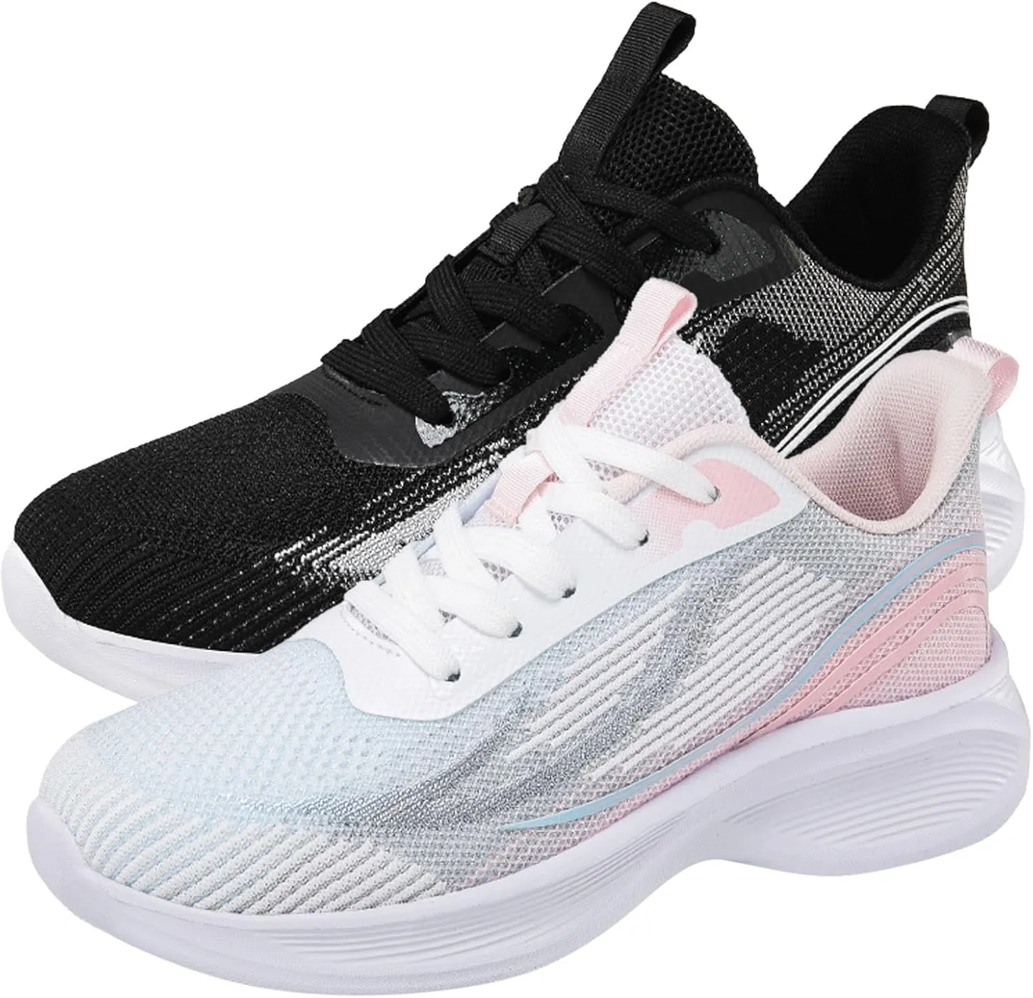 Casual Tennis Shoes for Women Slip On Walking Shoes for Women Breathable Comfortable Lightweight Lace Up Sneaker
