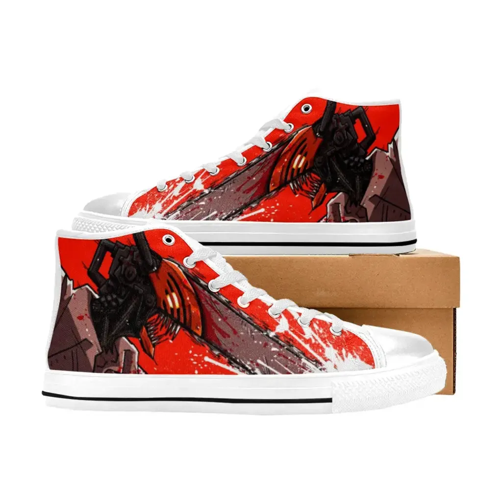 Chainsaw Man Denji Shoes High Top Sneakers for Kids and Adults