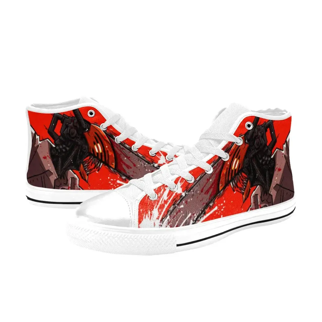 Chainsaw Man Denji Shoes High Top Sneakers for Kids and Adults