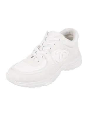 CHANEL SUEDE CALFSKIN CC SNEAKERS