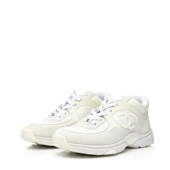 CHANEL SUEDE CALFSKIN CC SNEAKERS