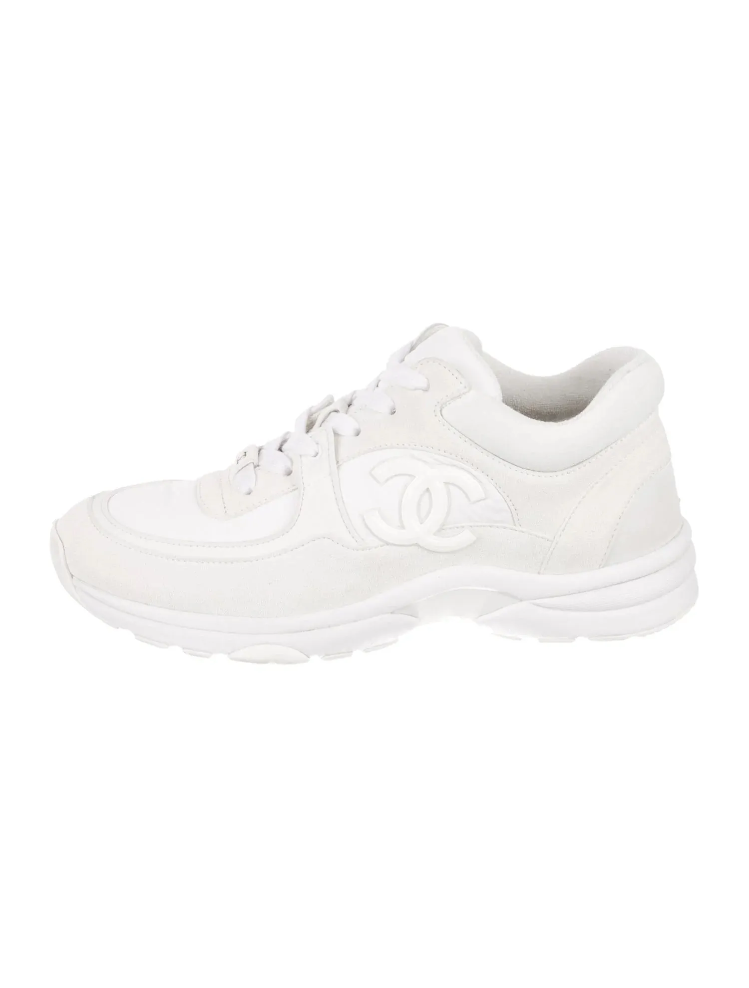 CHANEL SUEDE CALFSKIN CC SNEAKERS