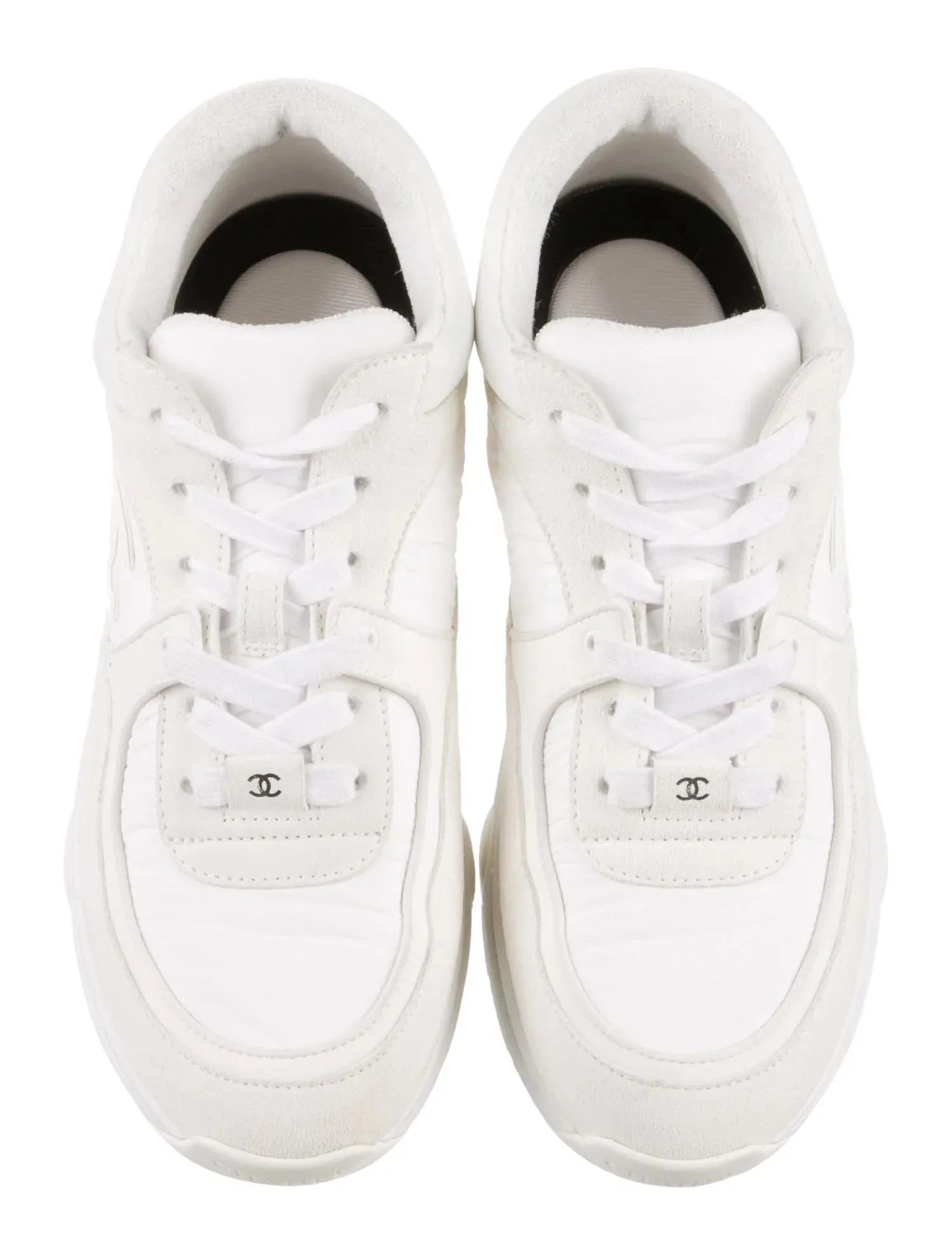 CHANEL SUEDE CALFSKIN CC SNEAKERS