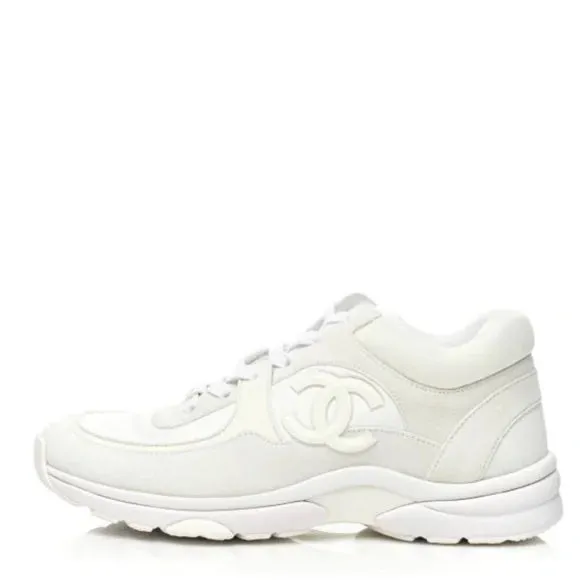 CHANEL SUEDE CALFSKIN CC SNEAKERS