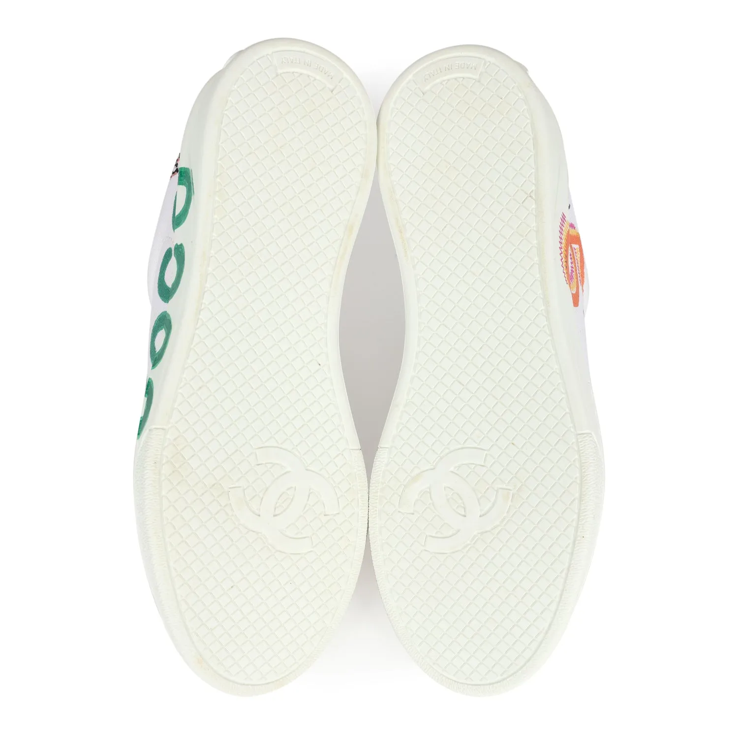 Chanel x Pharrell White Multi-Color Canvas Sneakers 35.5 EU