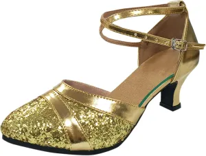 Chunky Heel Sandals for Women Open Toe Ankle Strap Strappy Heels Wedding Party Dress Shoes