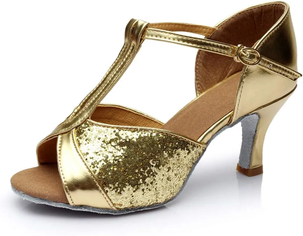 Chunky Heel Sandals for Women Open Toe Strappy Ankle Strap Square Toe Comfortable Shoes