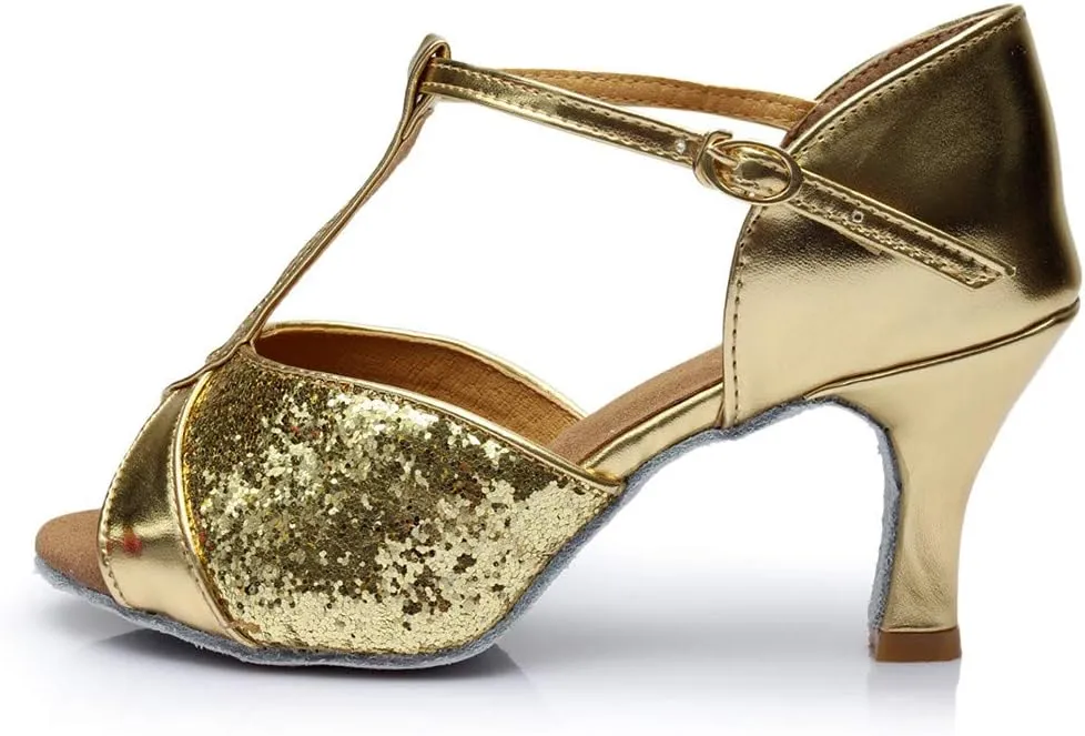 Chunky Heel Sandals for Women Open Toe Strappy Ankle Strap Square Toe Comfortable Shoes