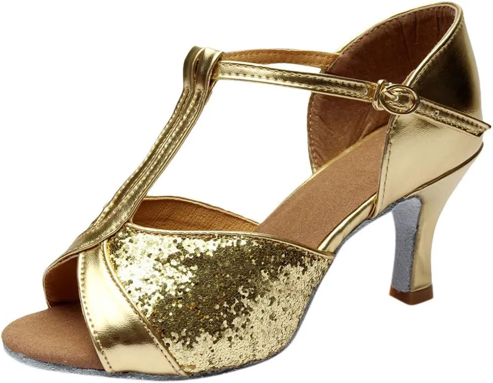 Chunky Heel Sandals for Women Open Toe Strappy Ankle Strap Square Toe Comfortable Shoes