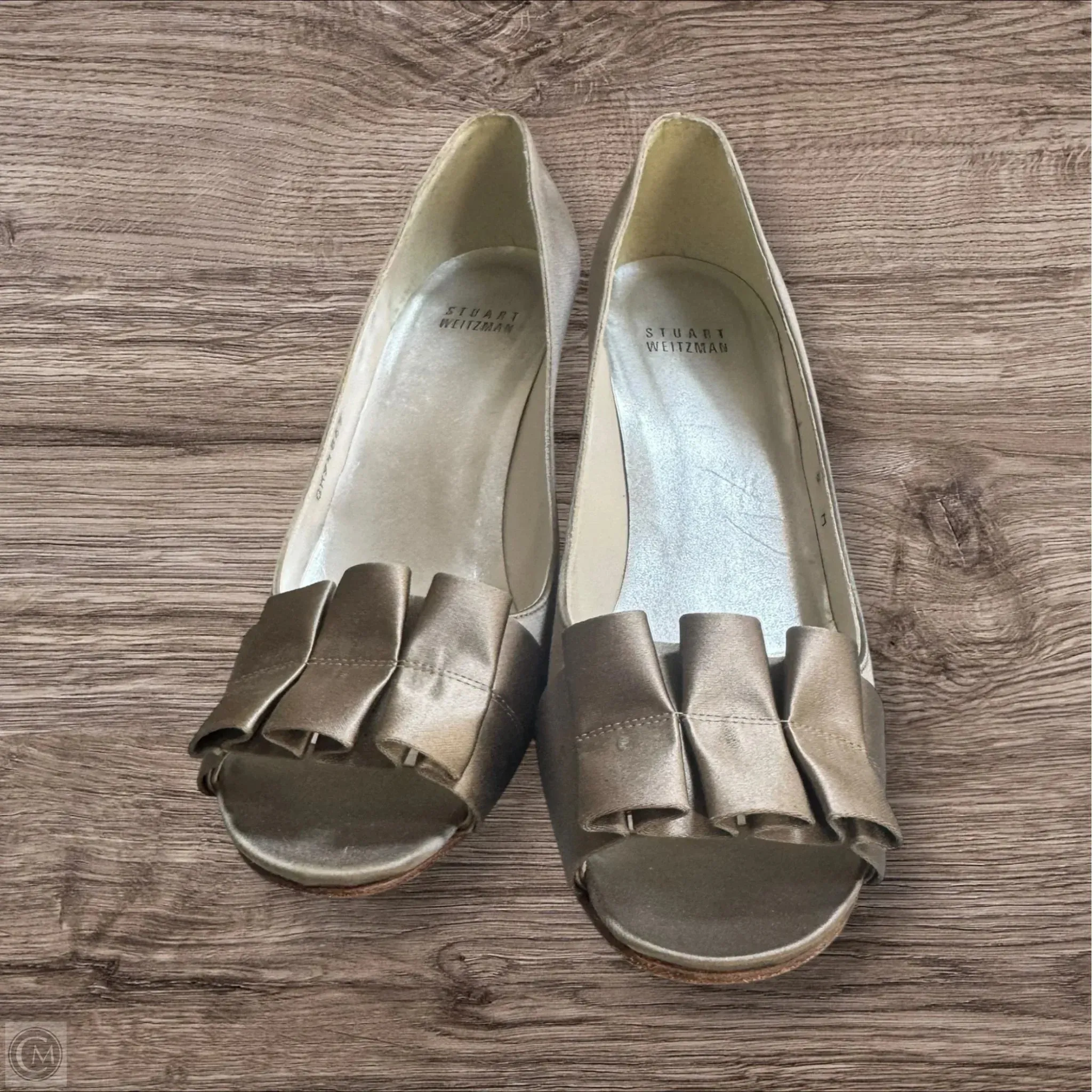 Shoes Designer By Stuart Weitzman In Taupe, Size: 8 Italian Glam Sole Soft