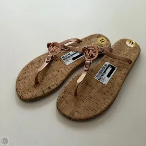 Sandals Designer By Michael Kors In Bronze, Size: 11 Non Toxic Materials Youth Fresh