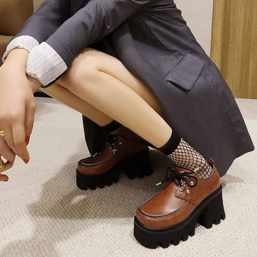 Ciuyurra Chunky Women Gothic Shoes