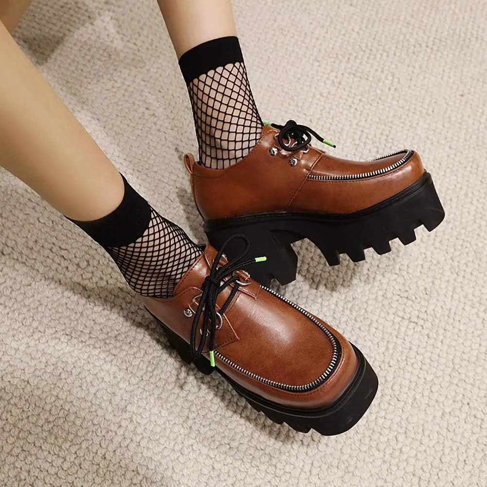 Ciuyurra Chunky Women Gothic Shoes