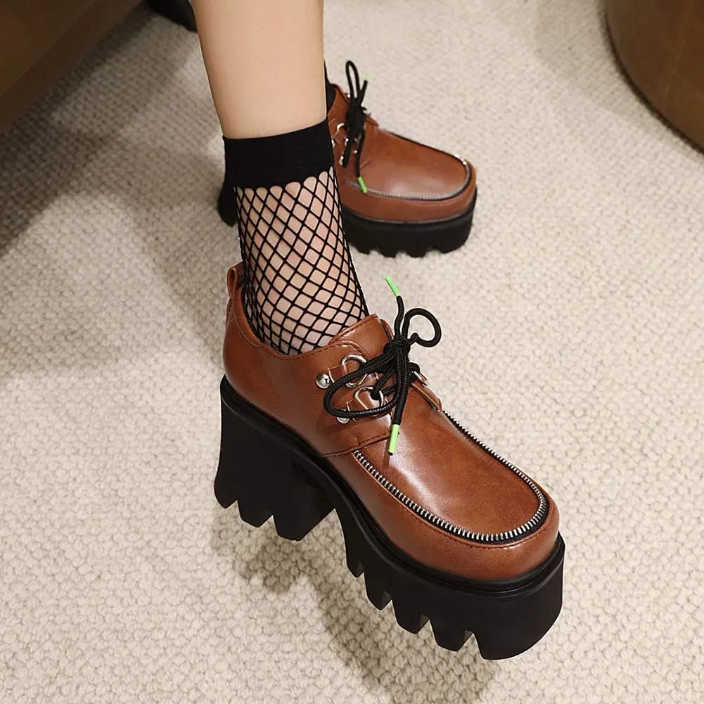 Ciuyurra Chunky Women Gothic Shoes