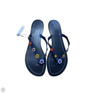 Pond Walk Shock Absorption Midsole Sandals Designer By Tory Burch In Navy, Size: 8