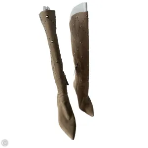 Elastic Material couple wear Boots Knee Heels By Vince Camuto In Tan, Size: 10