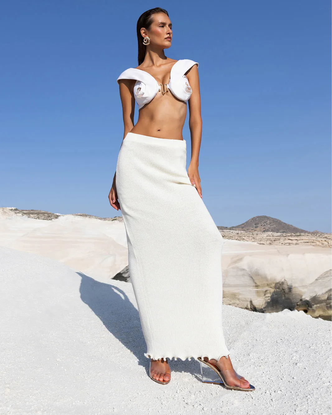 NYDIA - CLEAR-LIGHT GOLD SHINE Premium Sandals