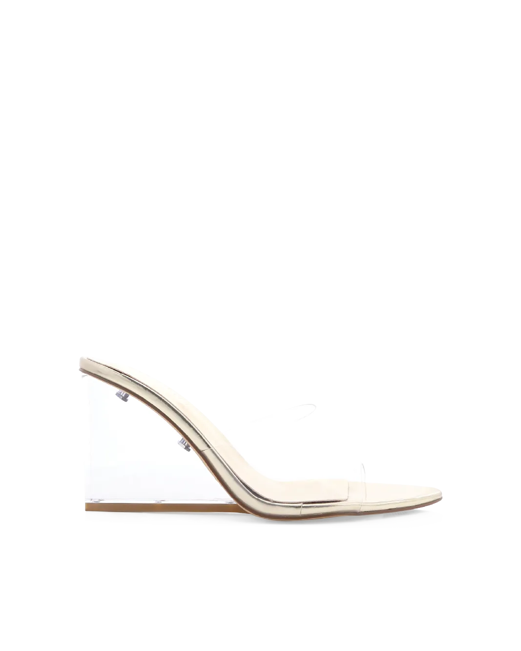 Sleek Shape Evening Stiletto NYDIA - CLEAR-LIGHT GOLD SHINE