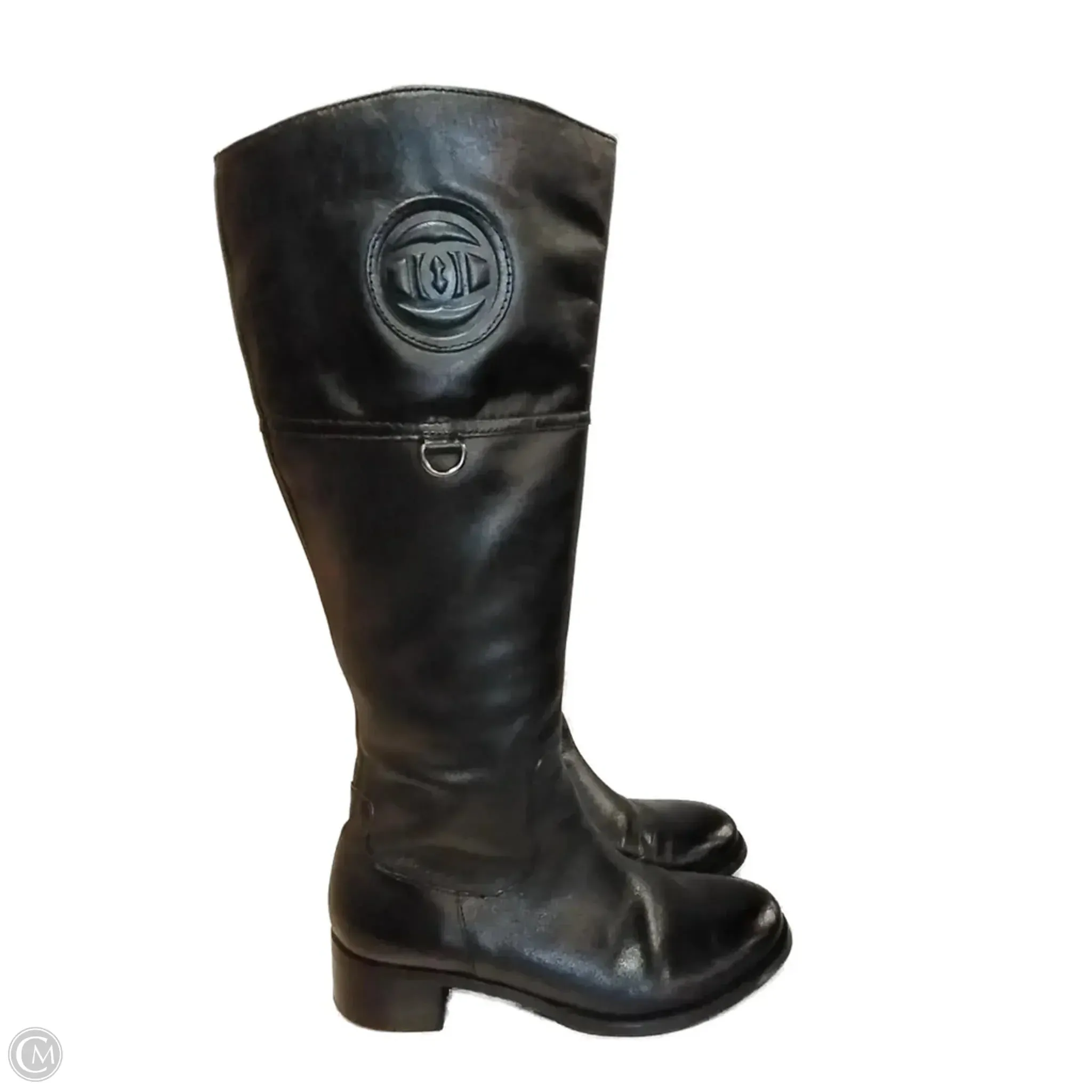 Boots Knee Flats By Etienne Aigner In Black, Size: 6.5 Orthopedic Design Western Style