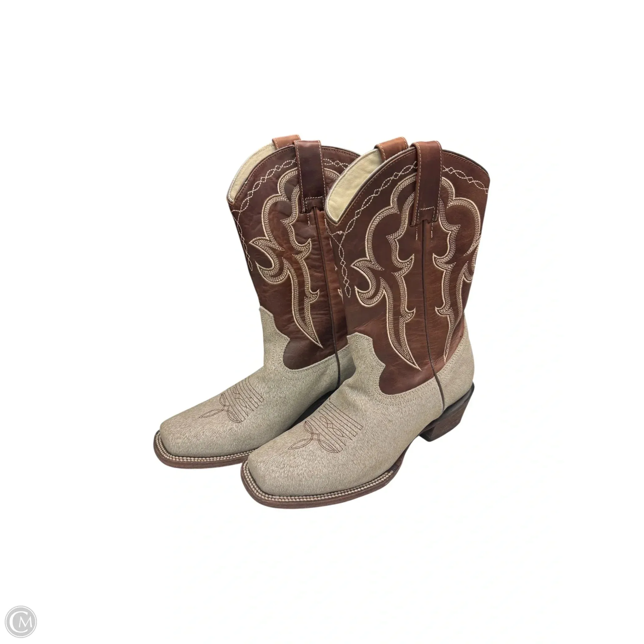 Boots Western By Cmc In Brown & Silver, Size: 9.5 Waterproof Rainy Days