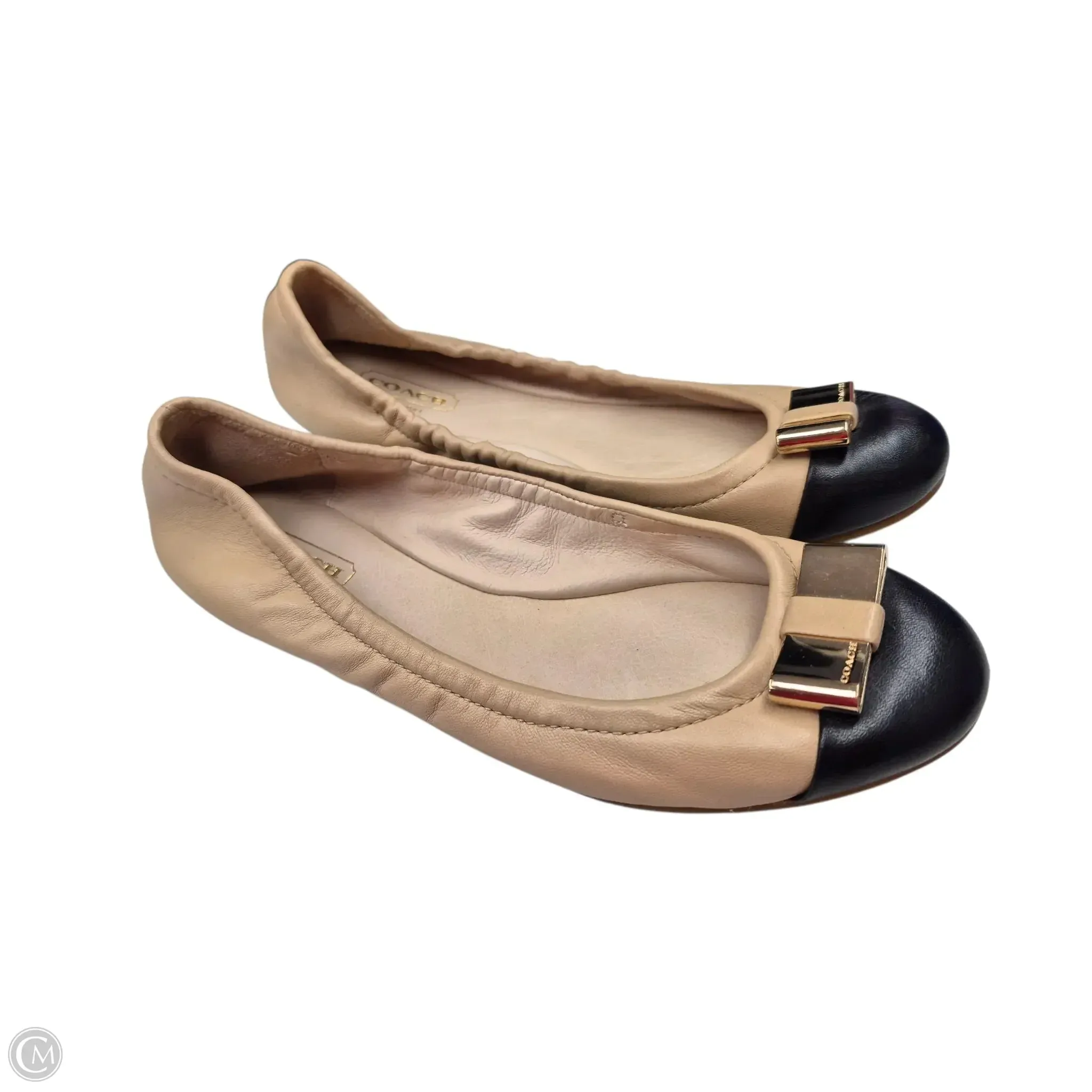 Pressure Relief Insoles Shoes Designer By Coach In Tan, Size: 6.5