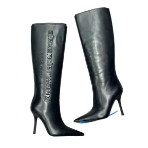 Boots Luxury Designer By Alexander Wang In Black, Size: 5.5 Classic Base Waterproof Standing All