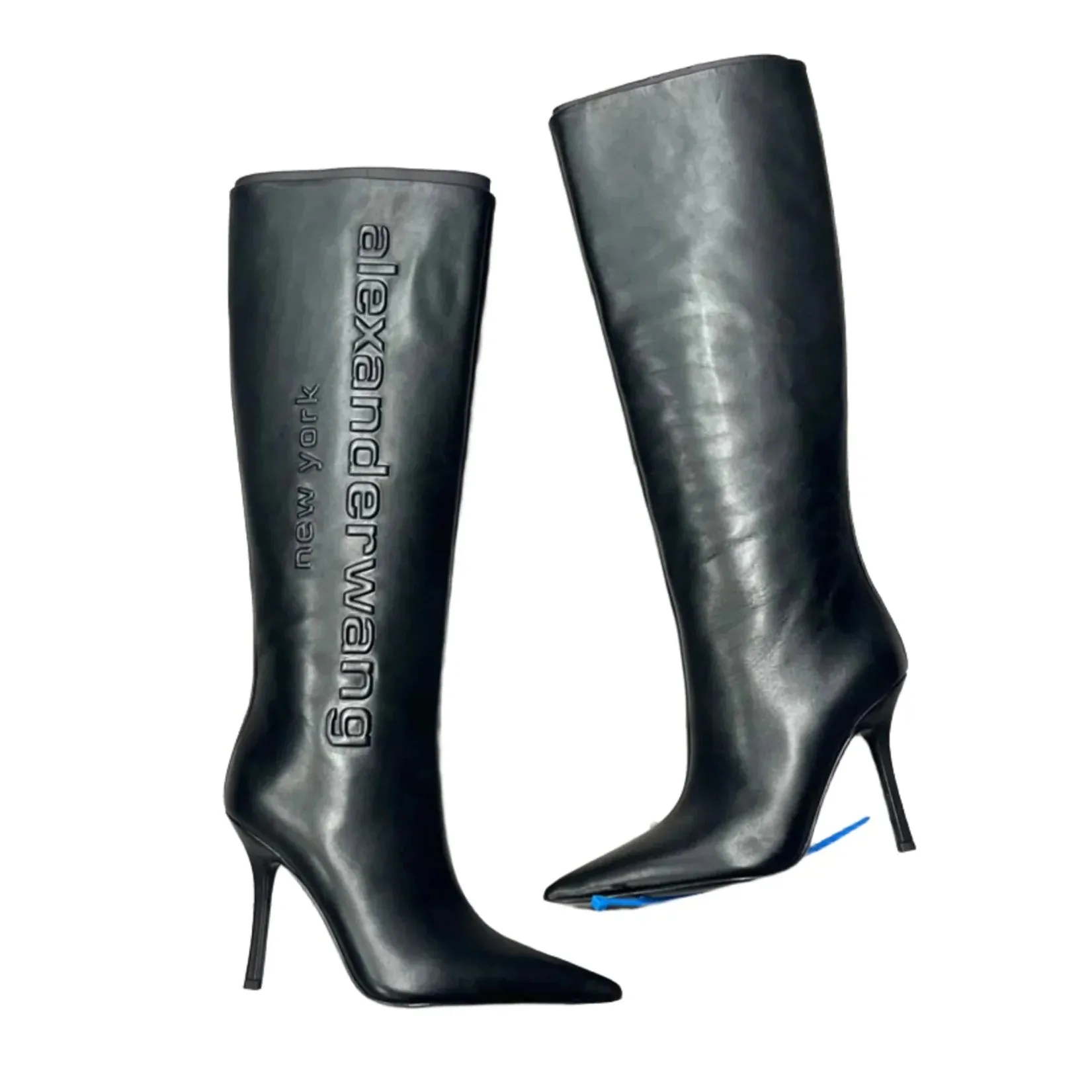 Boots Luxury Designer By Alexander Wang In Black, Size: 5.5 Classic Base Waterproof Standing All
