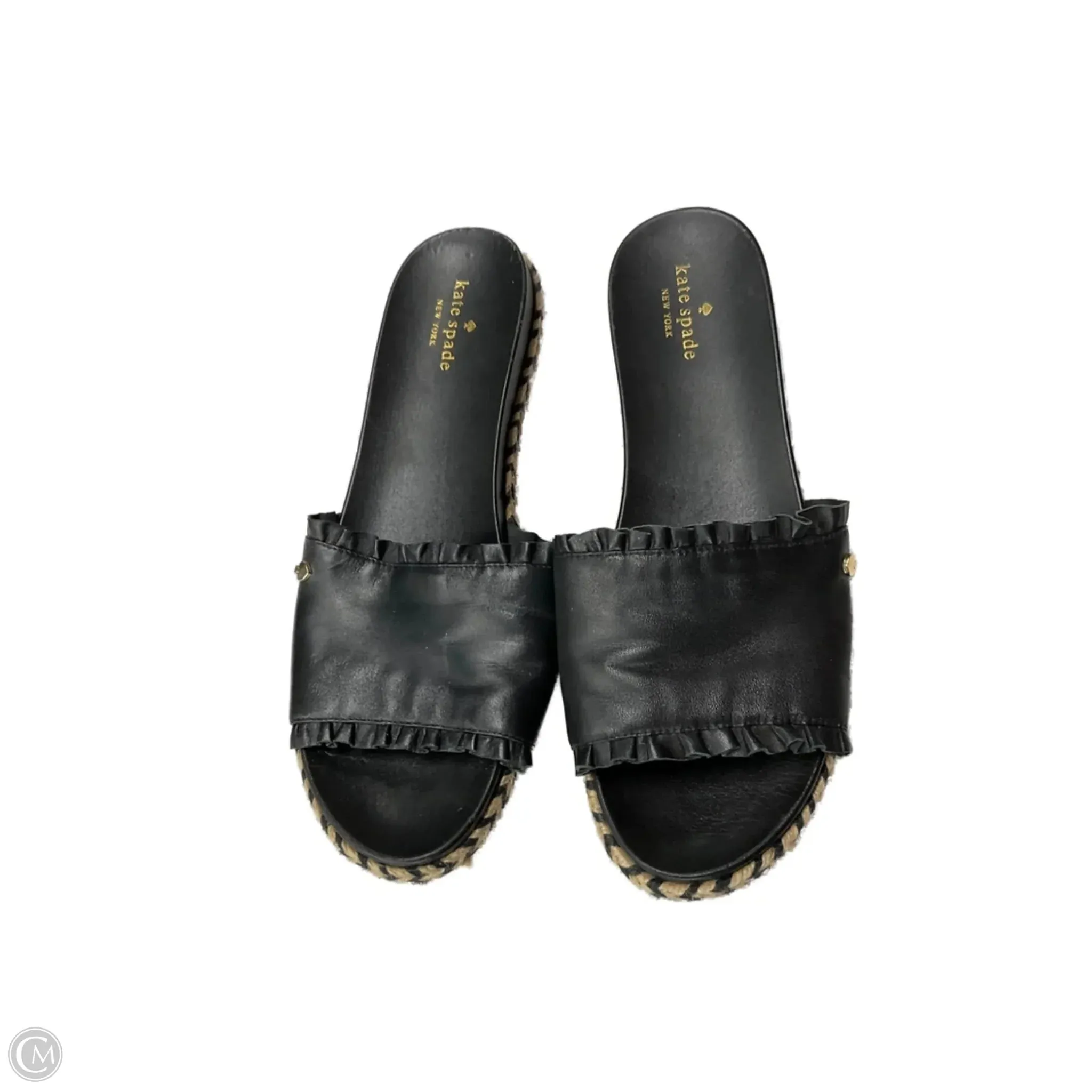 Sandals Designer By Kate Spade In Black, Size: 10 Stretch Fabric Travel Light