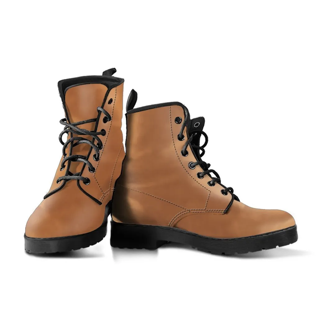 Combat Boots - The Original | Vegan Shoes, Brown Lace Up Boots Women, Vegan Leather Lace Up Boots Women, Handmade Lace Up Boots, Women’s Boots