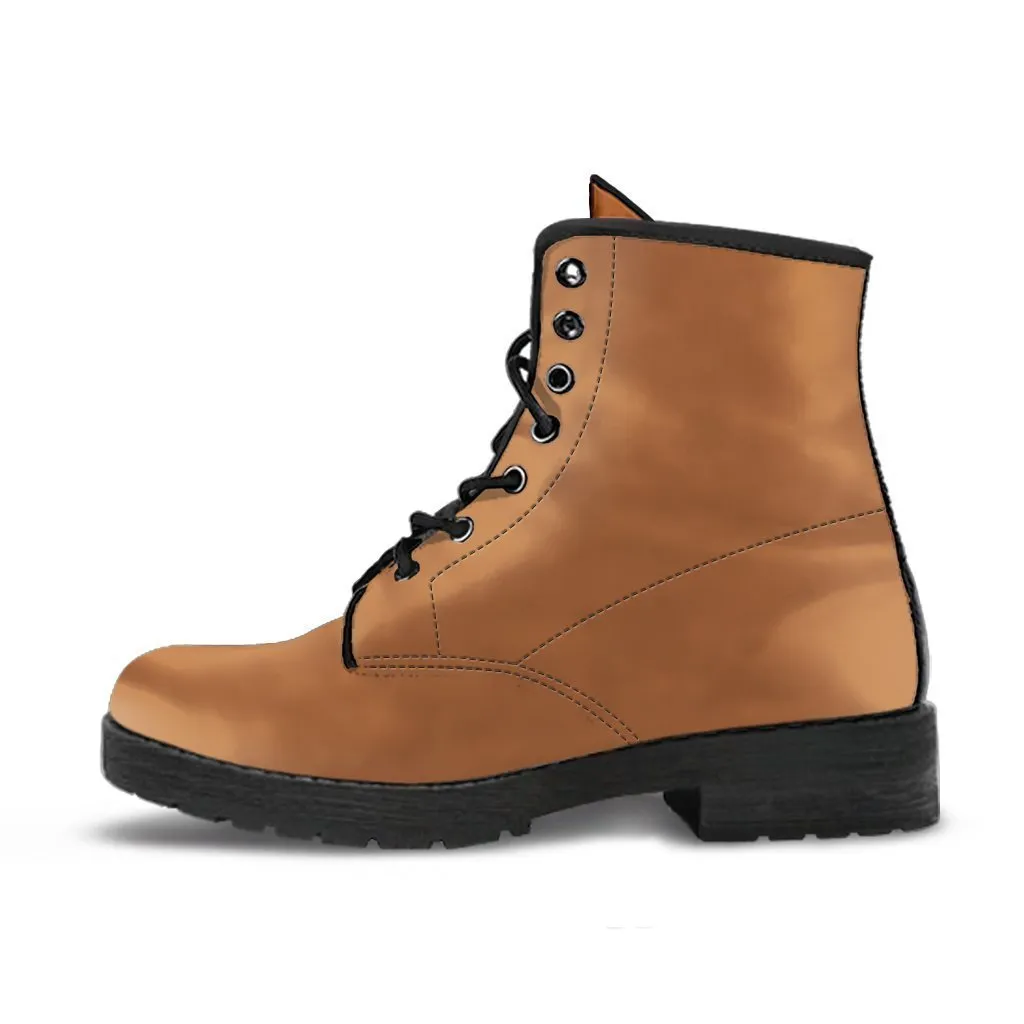 Combat Boots - The Original | Vegan Shoes, Brown Lace Up Boots Women, Vegan Leather Lace Up Boots Women, Handmade Lace Up Boots, Women’s Boots