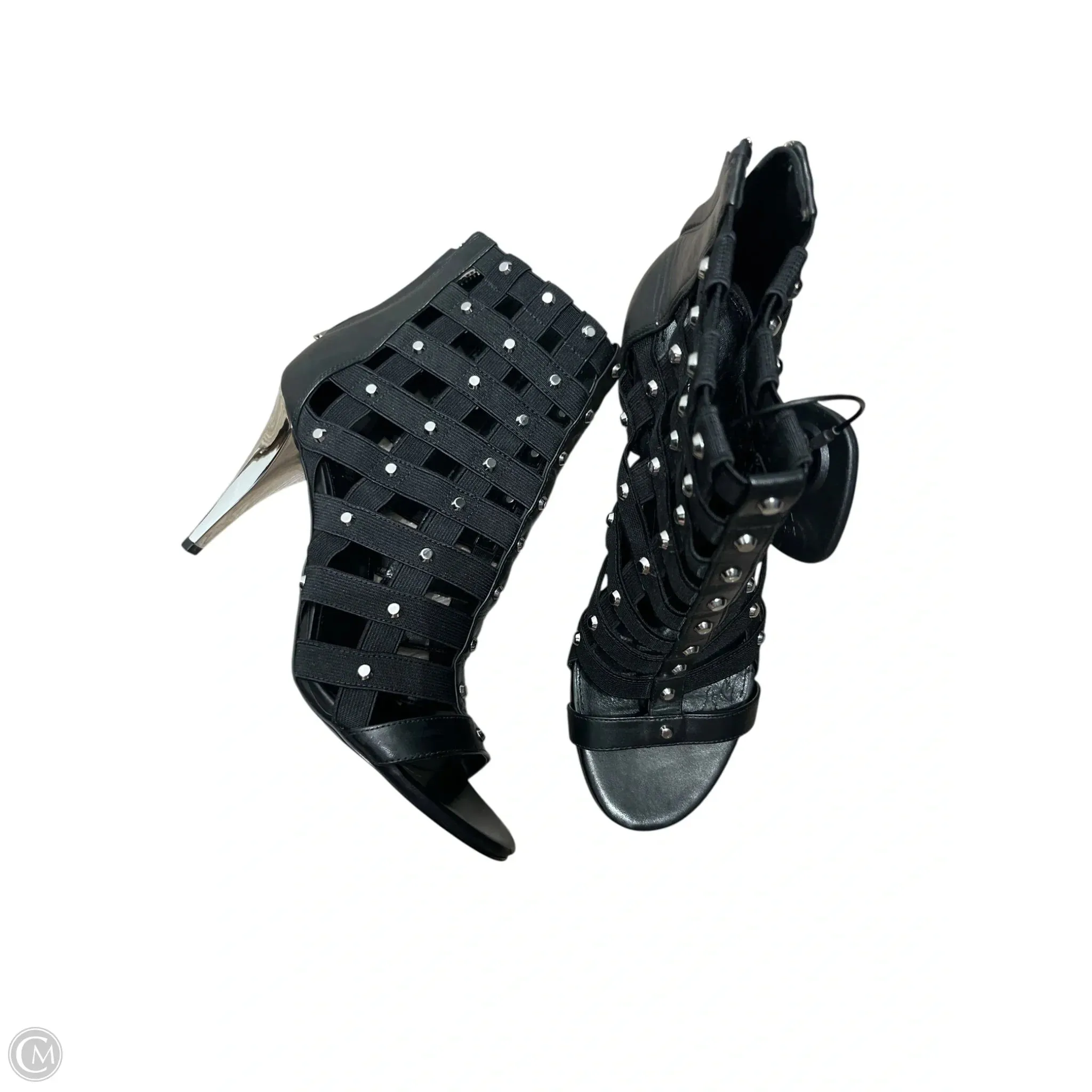 Long Move Sky Blue Sandals Designer By Michael Kors In Black, Size: 8