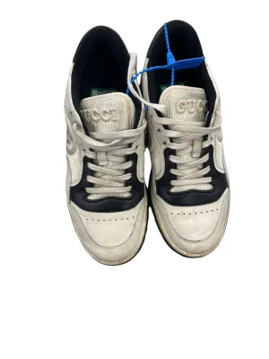 Stone Glam Strap Mode Shoes Luxury Designer By Gucci In Black & White, Size: 7