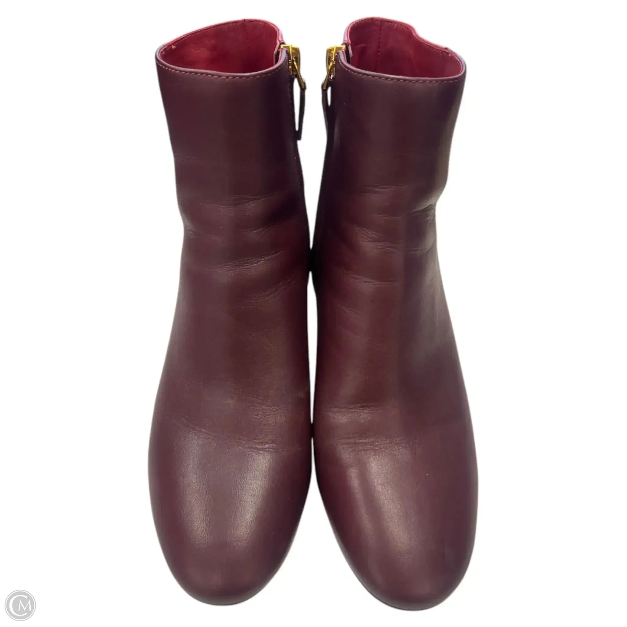 Proprioception Enhance Pure Black Boots Designer By Tory Burch In Red, Size: 7.5