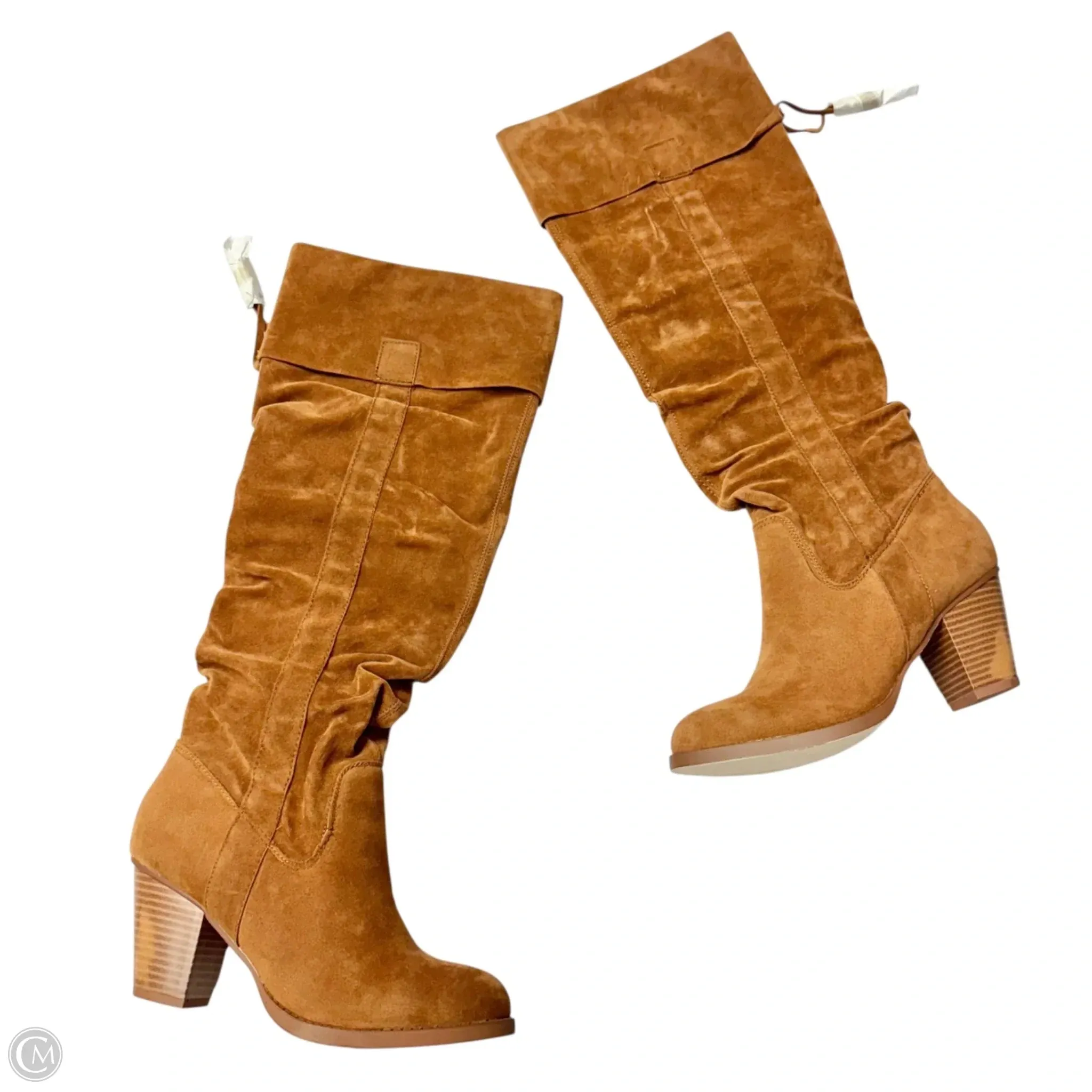 Boots Knee Heels By Shoedazzle In Brown, Size: 9 Rugged Built Mountain Hike Low Profile Design