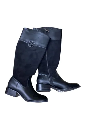 Boots Knee Flats By Tommy Hilfiger In Black, Size: 7 Mud Resistant Mountain Hike
