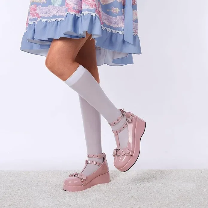 Coquette Heart Buckle Mary Janes