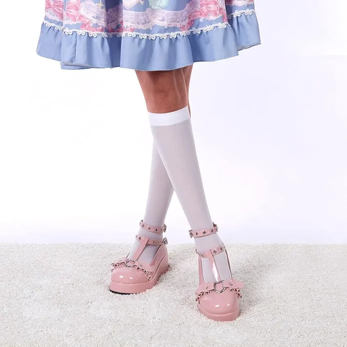 Coquette Heart Buckle Mary Janes