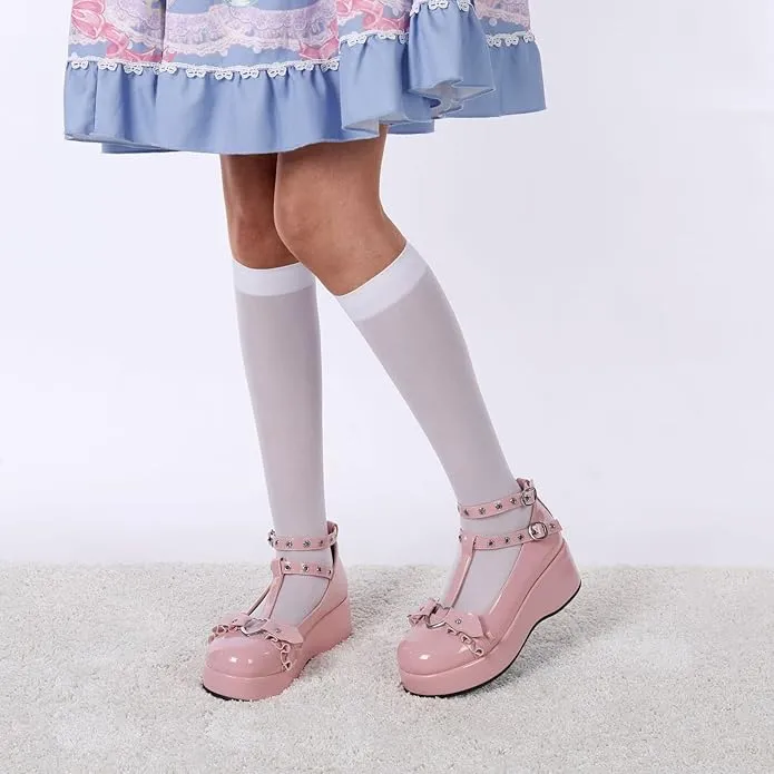 Coquette Heart Buckle Mary Janes
